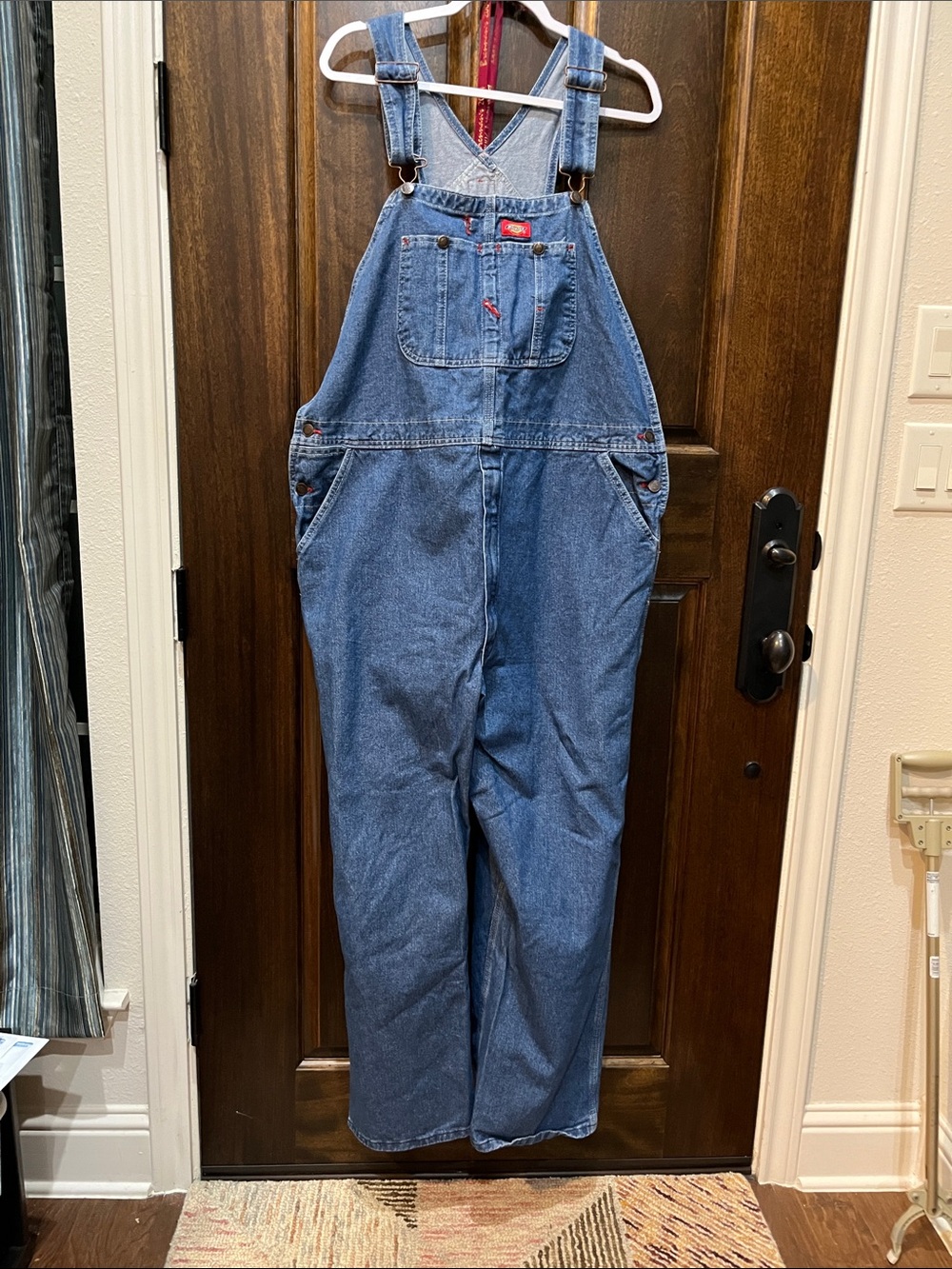 Dickies Blue Relaxed Fit Denim Overalls 42” x 29” - Picture 1 of 9